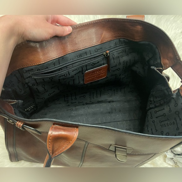 Fossil Vintage Reissue Weekender Bag Tote - Picture 8 of 8